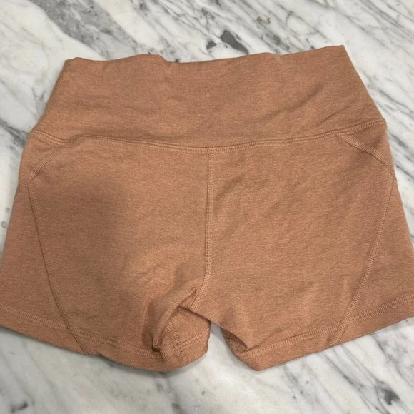 Fleo High-Rise Bike Shorts in Tan - Picture 4 of 4